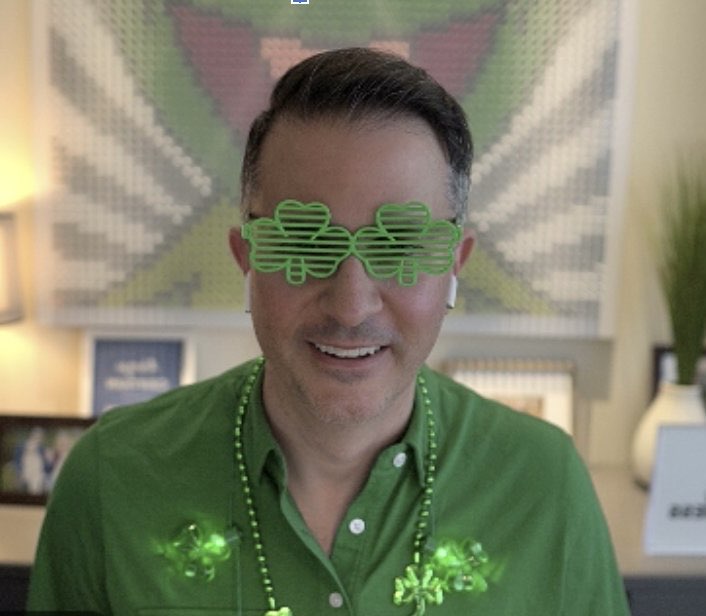 Kovacevich feeling the luck of the Irish.